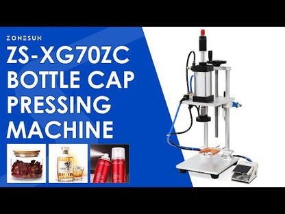 ZONESUN ZS-XG70ZC Pneumatic Semi-automatic Wine Bottle  Cap Cork Pressing Machine