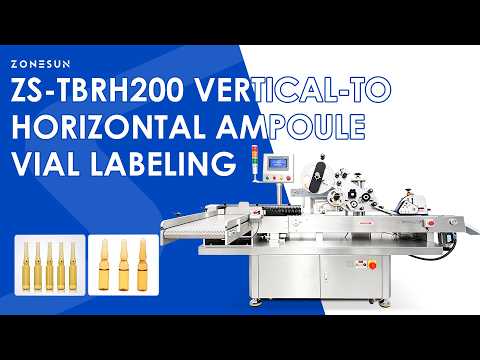 ZONESUN ZS-TBRH200 Automatic Vertical to Horizontal Ampoule Vial Labeling Machine