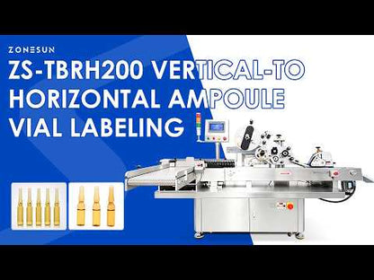 ZONESUN ZS-TBRH200 Automatic Vertical to Horizontal Ampoule Vial Labeling Machine