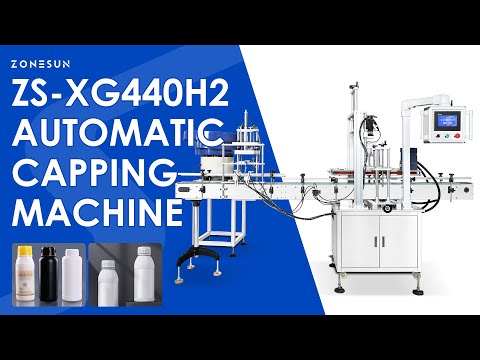 ZONESUN ZS-XG440H2 Servo Automatic Capping Machine for F Style Oil Bottles and Containers