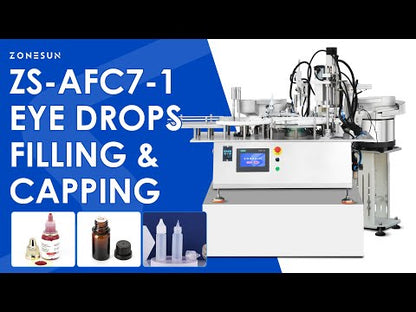 ZONESUN ZS-AFC7-1 Monoblock Desktop Compact  Automatic Eye Drop Bottle Filling Capping Machine Ceramic Pump Liquid Filler for Small Bottles