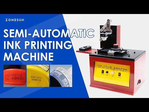 ZONESUN ZS-SYM175 Semi-Automatic Ink Printing Machine for Date, Batch and Logo Marking
