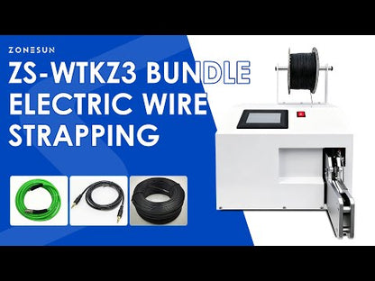 ZONESUN ZS-WTKZ3 Automatic Electric Wire Strapping Machine for Food Bags and Power Cords