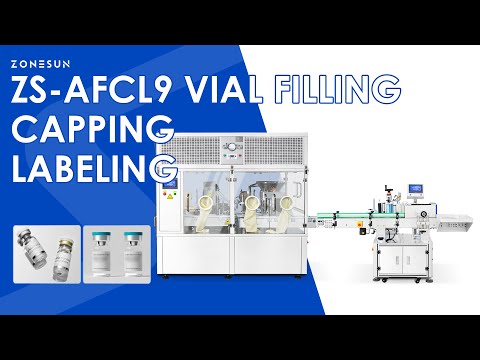 ZONESUN ZS-AFCL9 Automatic Vial Filling Capping and Labeling Line for Pharma and Cosmetics