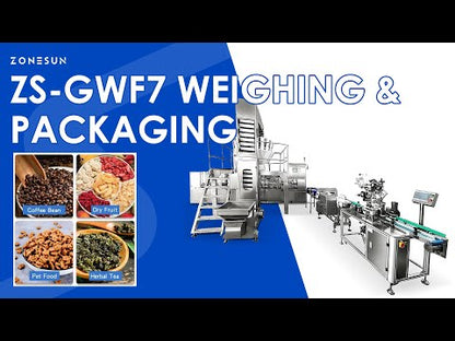 ZONESUN ZS-GWF7 Automatic Weighing, Filling, and Sealing Machine for Plastic Containers
