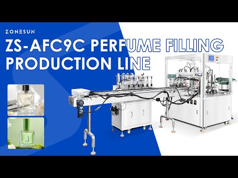ZONESUN ZS-AFC9C Fully Automatic Perfume Filling, Pump Head Placing, and Capping Production Line