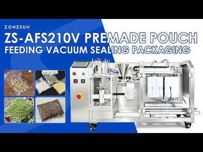 ZONESUN ZS-AFS210V Automatic Premade Pouch Feeding Vacuum Sealing Packaging Machine