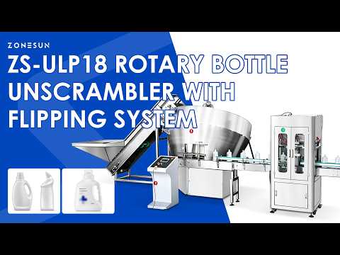ZONESUN ZS-ULP18 Automatic Rotary PET/HDPE Plastic Bottle Unscrambler Machine
