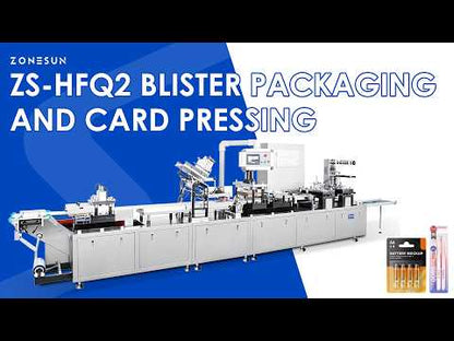 Full Auto: ZONESUN ZS-HFQ2 Linear Blister Packaging Machine for Alu-PVC, Carded Paper & Liquid Trays
