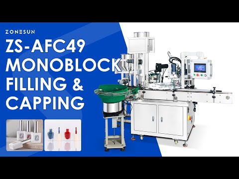 ZONESUN ZS-AFC49 Automatic Nail Polish Filling and Capping Machine for Cosmetics Production Lines