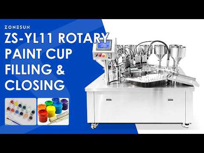 ZONESUN ZS-YL11 Automatic Rotary Paint Filling and Sealing Machine for Chemical Products