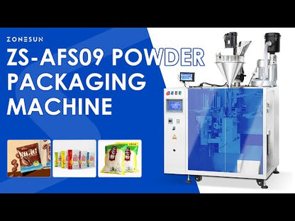 ZONESUN ZS-AFS09 Automatic Powder Filling and Sealing Machine for Premade Pouches with Vacuum Dust Collector for Clean Packaging