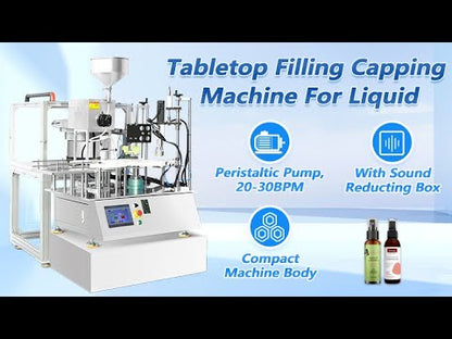 ZONESUN ZS-AFC7D Desktop Filling and Capping Machine with Peristaltic Pump for Perfume Spray Bottle and Essential Oil Packaging