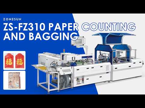 High-Speed Automation: ZONESUN ZSFZ310 Automatic Paper Counting and Bagging Machine for Stationery