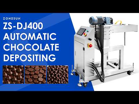 High Precision: ZONESUN ZS-DJ400 Automatic Servo Chocolate Chip & Drop Depositing Machine