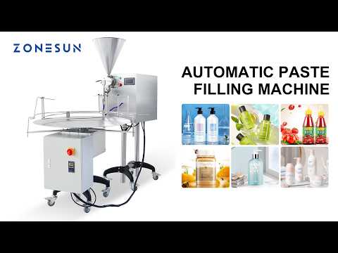 ZONESUN ZS-VTRP1 Servo Motor Rotor Pump Paste Filling Machine with Unscrambler