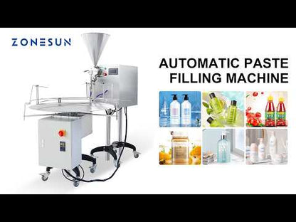 ZONESUN ZS-VTRP1 Servo Motor Rotor Pump Paste Filling Machine with Unscrambler