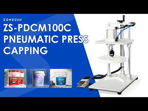 ZONESUN ZS-PDCM100C Semi-Automatic Pneumatic Press Capping Machine for Buckets and Pails
