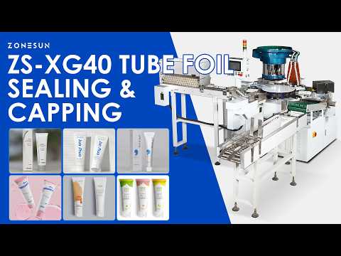 Fast & Precise: ZONESUN ZS-XG40 Automatic High-Speed Tube Foil Sealing and Capping Machine