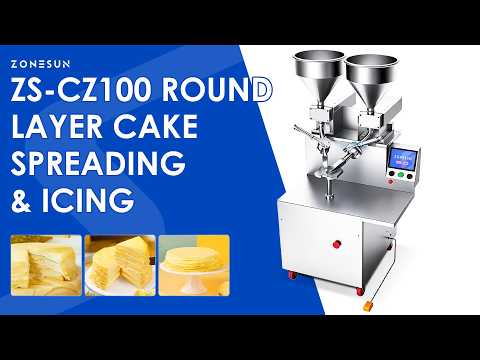 ZONESUN ZS-CZ100 Automatic Cake Icing Machine for Layer & Birthday Cakes