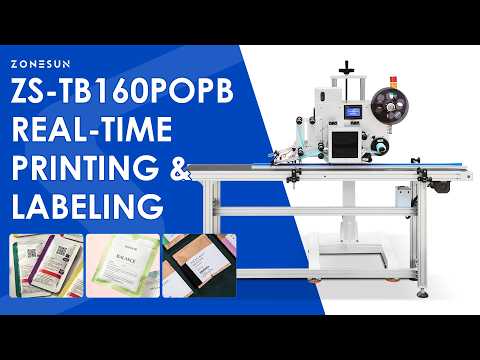 Smart Tech: ZONESUN ZS-TB160POPB Real-Time Variable Data Print and Apply Barcode Labeling Machine