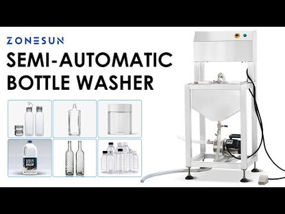 ZONESUN Semi Automatic Bottle Washer Cleaning Machine Bottle Rinsing Equipment ZS-WB2S