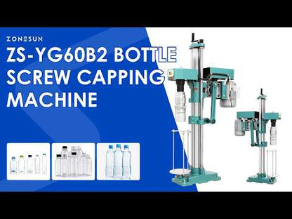 ZONESUN ZS-YG60B2 Semi Automatic 28mm Screw Cap Bottle Capping Machine Adjustable Torque Cap