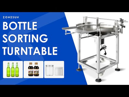 ZONESUN ZS-LP800N Bottle Turntable Unscrambler For Production Line
