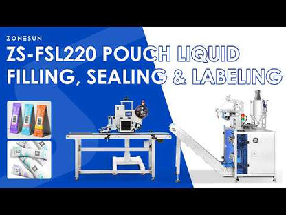 VFFS Tech: ZONESUN ZS-FSL220 Automatic Small Liquid Pouch Filling, Sealing & Print Labeling Line