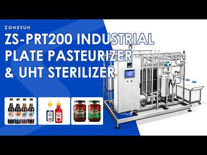 ZONESUN ZS-PRT200 Industrial Plate Type Pasteurizer & UHT Sterilizer for Milk & Juice