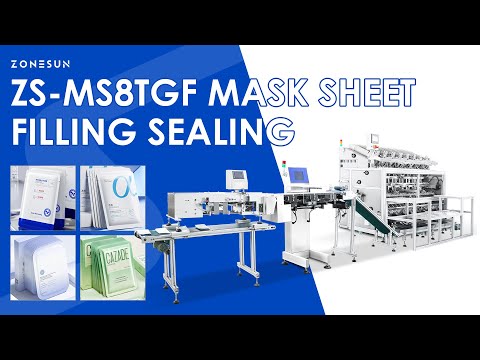 ZONESUN ZS-MS8TGF Automatic Facial Mask Packaging Machine for Essence Filling Sealing Cosmetic