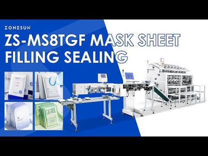 ZONESUN ZS-MS8TGF Automatic Facial Mask Packaging Machine for Essence Filling Sealing Cosmetic