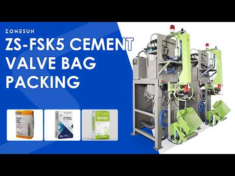 High Capacity: ZONESUN ZS-FSK5 Automatic Valve Bag Packing Machine for Cement & Dry Mortar
