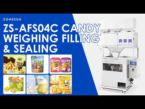 ZONESUN ZS-AFS04C Automatic Candy Weighing Filling and Zipper Pouch Sealing Machine