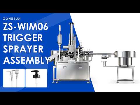 High Efficiency: ZONESUN ZS-WIM06 Fully Automatic Trigger Sprayer Pump Head Assembly Machine Line