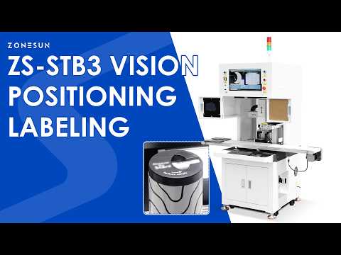 Extreme Precision: ZONESUN ZS-STB3 Camera-Guided Vision Cap Labeling Machine for Perfume Bottles