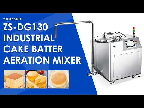 ZONESUN ZS-DG130 Industrial Cake Aeration Mixer for Sponge and Chiffon Cake Production
