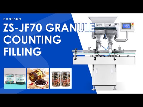 ZONESUN ZS-JF70 Auto Counting and Filling Machine for Capsules, Tablets, Nuts, Candy, Coffee Beans