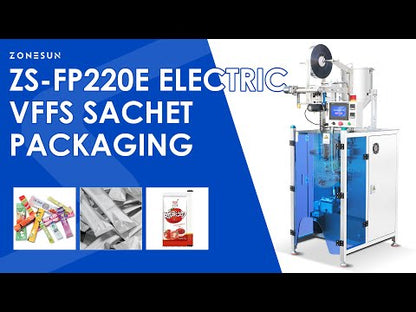 ZONESUN ZS-FP220E Fully Electric Paste VFFS Packing Machine for Creams, Lotions, Jams and Sauces
