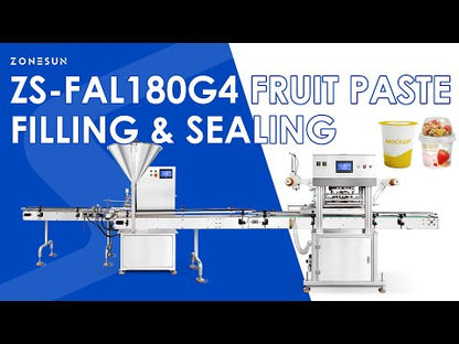 ZONESUN ZS-FAL180G4 Rotor Pump Weighing Filling and Sealing Machine for Cup Puree & Thick Pastes