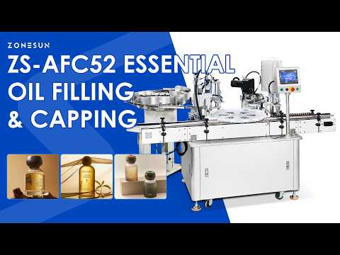Monoblock System: ZONESUN ZS-AFC52 Essential Oil Filling, Stoppering&Capping Machine Production Line
