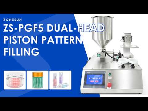 ZONESUN ZS-PGF5 Automatic Dual Head Piston Capsule Cream Filling Machine for Cosmetic Cream Products