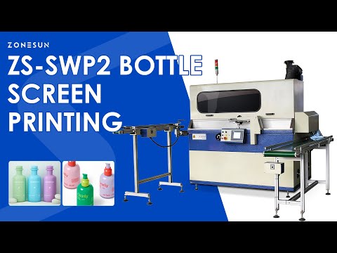 ZONESUN ZS-SWP2 Automatic Single Color Screen Printing Machine for Round and Oblate Bottles