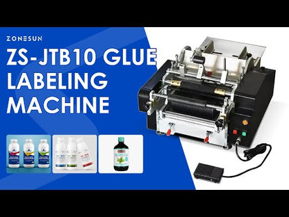 Zonesun ZS-JTB10 Semi-Automatic Round Bottle  Wet Glue Labeler