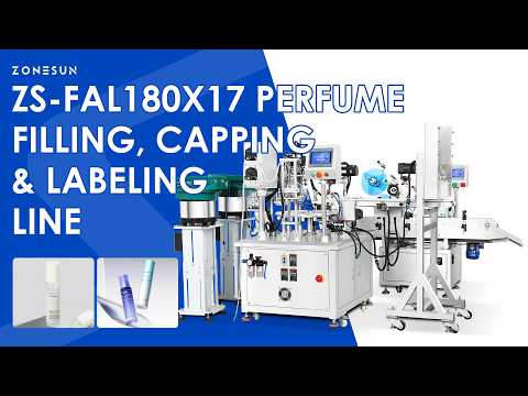 ZONESUN ZS-FAL180X17 Automatic Perfume Bottle Feeding Filling Capping and Labeling Line