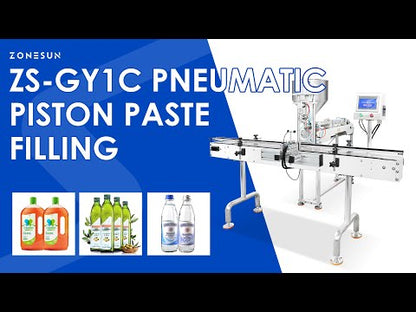 ZONESUN ZS-GY1C Pneumatic Automatic Paste Filling Machine With Conveyor