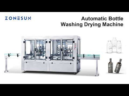 ZONESUN ZS-WB12A Automatic Rotary Plastic Pet Glass Bottle 12 Heads Rinsing Washing Drying Machine