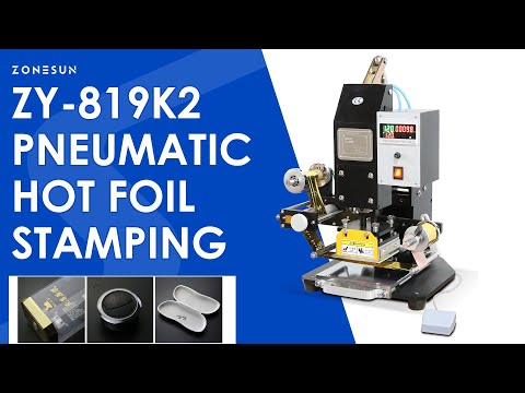 ZONESUN ZY-819K2 Hot Foil Stamping Machine for Leather, Paper, Plastic, and Wood Printing