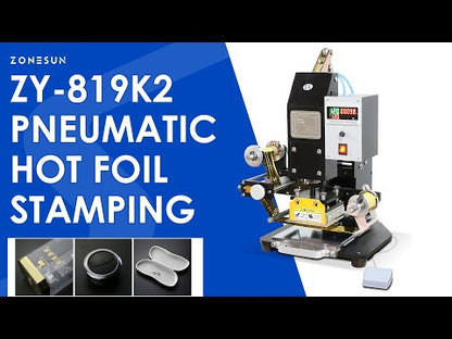 ZONESUN ZY-819K2 Hot Foil Stamping Machine for Leather, Paper, Plastic, and Wood Printing