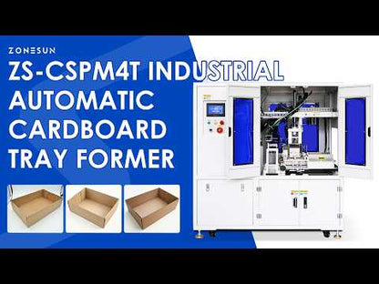 ZONESUN ZS-CSPM4T Automatic Cardboard Tray Forming Machine with Hot Melt Glue System